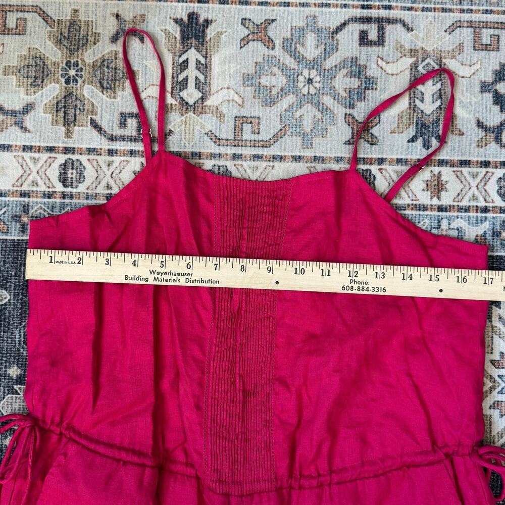 Magaschoni 100% Linen Hot Pink Jumpsuit Women’s Size Medium - Picture 9 of 10